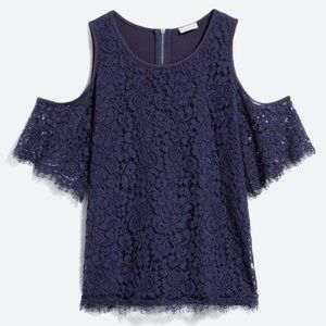Pixley Blue Cold Shoulder top